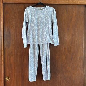 L.L. Bean Blue and White Pajama Set Intimates & Sleepwear